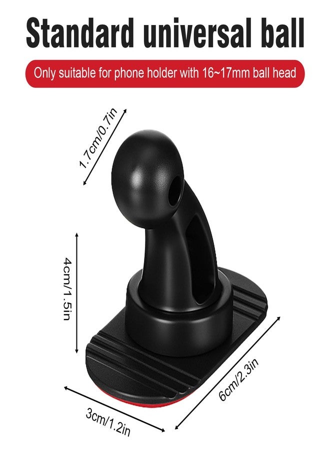 Andibro 2Pack Adhesive Ball Mount Replacement with Sticky Adhesive Pads, 17mm Sticky Ball Mount for Car Dashboard Universal Phone Holder Mounting Base Phone Car Mount - Image 2