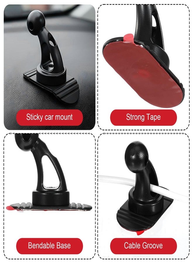 Andibro 2Pack Adhesive Ball Mount Replacement with Sticky Adhesive Pads, 17mm Sticky Ball Mount for Car Dashboard Universal Phone Holder Mounting Base Phone Car Mount - Image 3