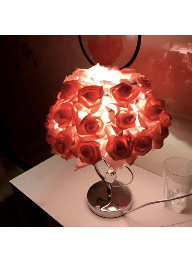 PEETTA Romantic Rose LED Table Lamp — Artificial Flower Night Light with Heart Base, Decorative Bedside Lamp for Bedroom, Wedding, Valentine’s Day Gift, Home Décor - Image 4