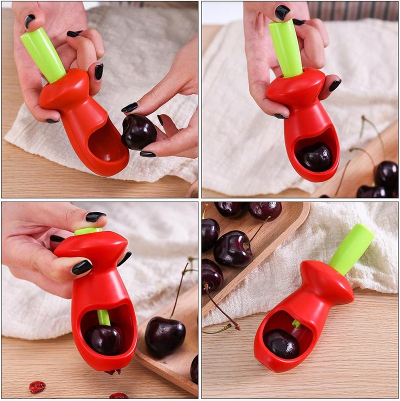 2 Pieces Cherry Core Removers and Red Date Core Removers Fruit Core Removing Tools Kitchen Utensils for Fresh Fruit Preparation - Image 4
