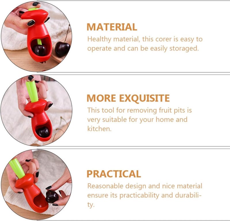2 Pieces Cherry Core Removers and Red Date Core Removers Fruit Core Removing Tools Kitchen Utensils for Fresh Fruit Preparation - Image 2