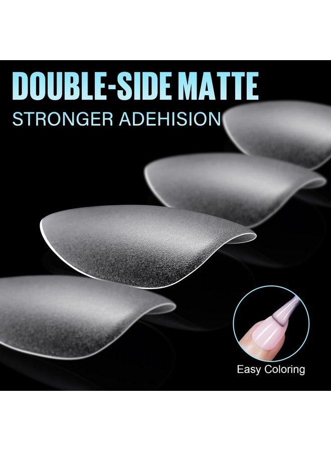 توميكا أطراف أظافر جل قصيرة على شكل لوز - أطراف أظافر أكريليك على شكل لوز، أطراف أظافر جل ناعمة لتغطية كاملة 240 قطعة للمبتدئين والمحترفين 12 مقاسًا - Image 3