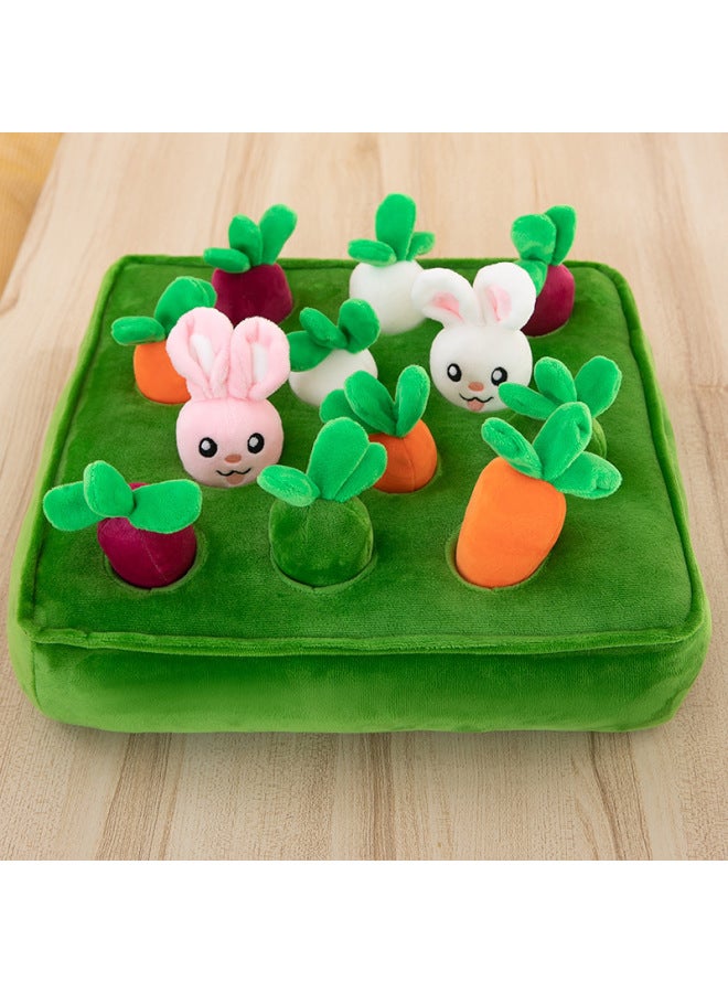 [مفضلة الأطفال] مجموعة دمى محشوة تعليمية مسلية لسحب الجزر – دمية تنوير مبكر للأطفال، لعبة مزرعة كرتونية للمعرفة - Image 4