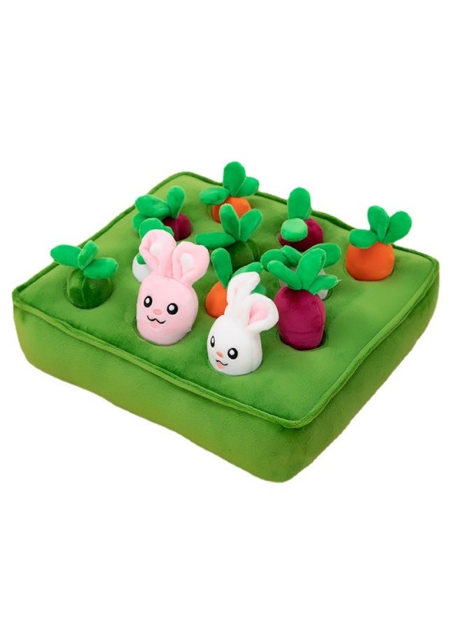 [مفضلة الأطفال] مجموعة دمى محشوة تعليمية مسلية لسحب الجزر – دمية تنوير مبكر للأطفال، لعبة مزرعة كرتونية للمعرفة - Image 1