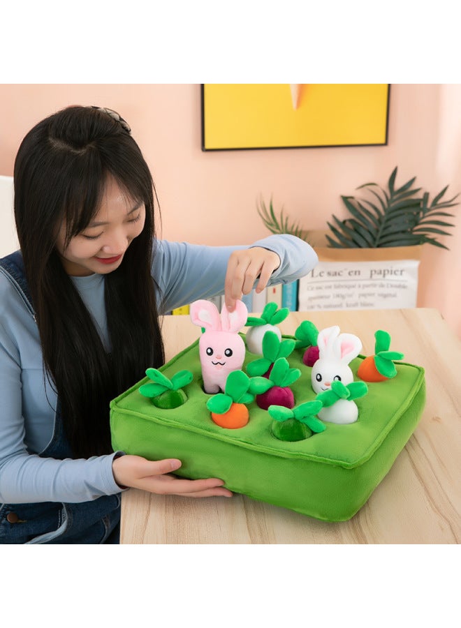 [مفضلة الأطفال] مجموعة دمى محشوة تعليمية مسلية لسحب الجزر – دمية تنوير مبكر للأطفال، لعبة مزرعة كرتونية للمعرفة - Image 2