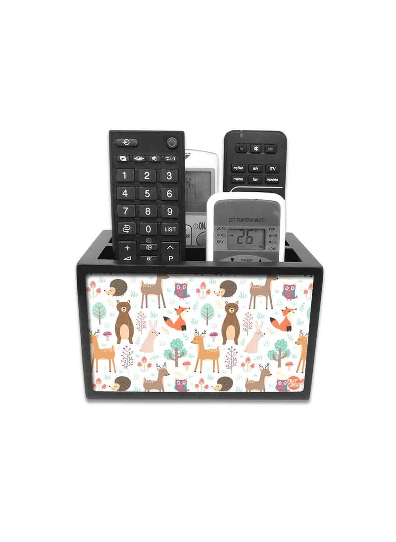 Nutcase Nutcase Designer Wooden Remote Control Holder Stand Organizer Caddy for TVAC RemotesMultipurpose Desk Organiser6x4x4 Cute Animal  - Image 1