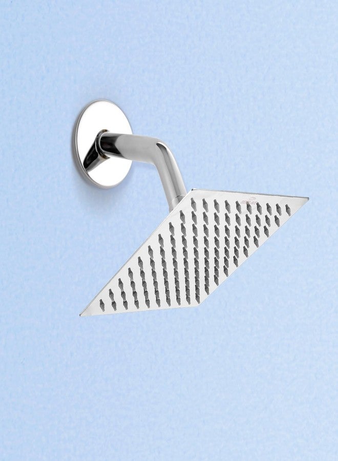 hindware Benelave by Hindware Ultra Thin Overhead Rain Shower for Bathroom | Made of SS | 200mm Square Design | Mirror-like Chrome Polish Finish | Wider Head for Better Reach | 1-Year Manufacturer Warranty - Image 1