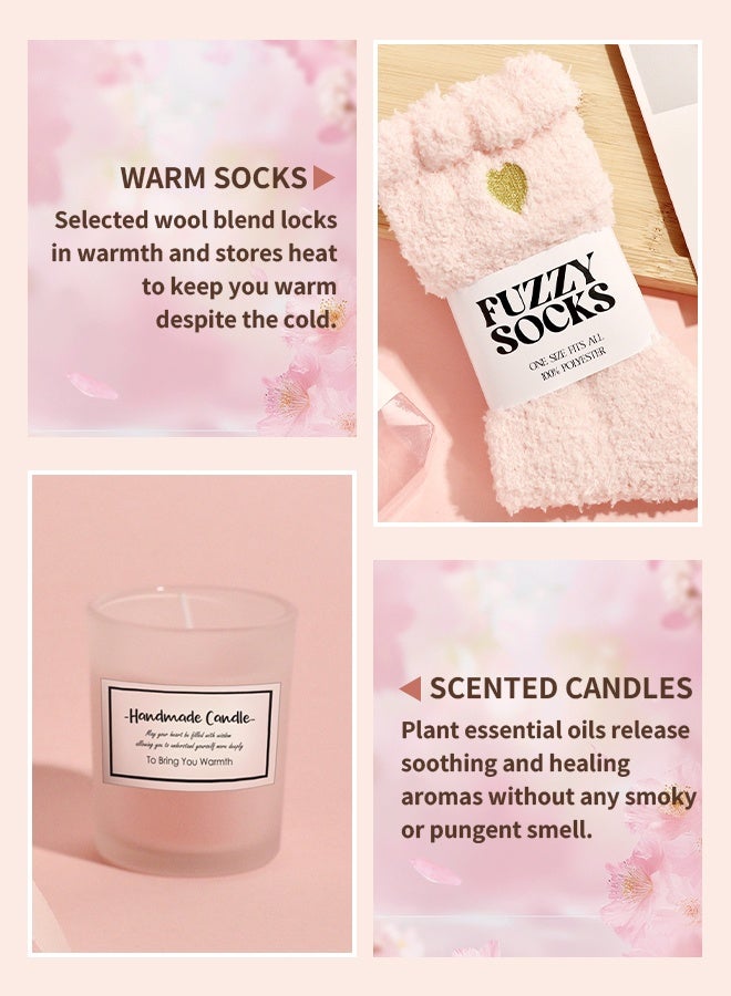 10PCS Gifts Basket for Women, Birthday Gift Sets, Gift Ideas, Spa Gifts with Aromatherapy, Candles, Bath Balls, Towels, Socks, Soap, Eye Masks, Unforgettable Birthday Present and Anniversary Gift for Mom Wife Sisters Friends - Image 4