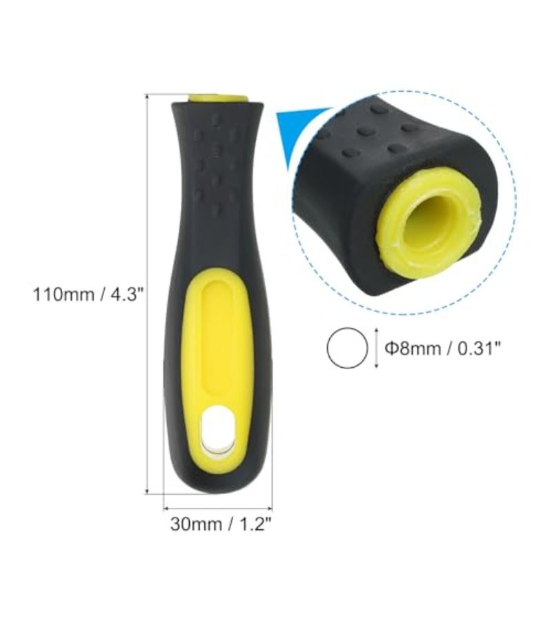 Natural Color Non Slip Grip Handle For 0.31 Inch Diameter Woodworking Files - Image 1
