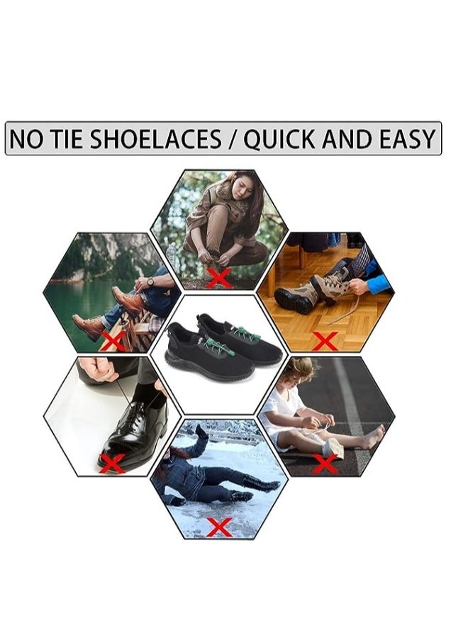 إسكدنيا 3 أزواج من الأربطة المطاطية دون رباط تناسب الجميع، للأطفال والبالغين، أربطة أحذية مر Reflective، بدون ربط - Image 4