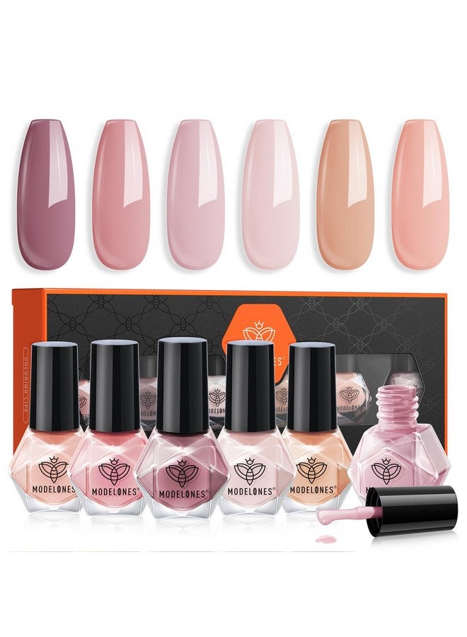 موديل ونز مجموعة طلاء أظافر موديلونز، 6 ألوان، طلاء أظافر محايد، وردي، سريع الجفاف، طلاء أظافر صغير للشتاء، طلاء أظافر الأصابع، مانيكير بالجملة، فن الأظافر، صالون منزلي، هدية للنساء والفتيات - Image 1