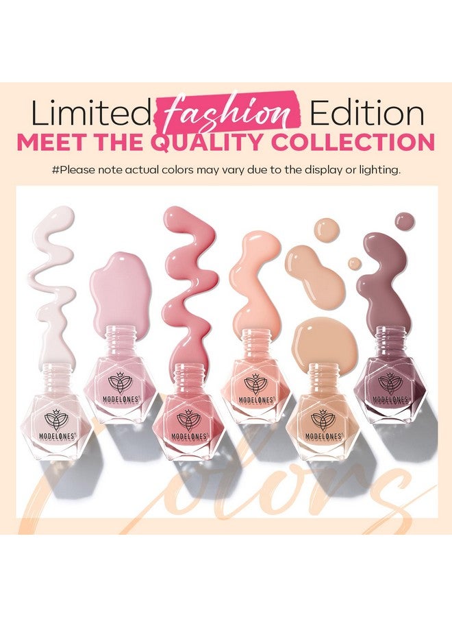 موديل ونز مجموعة طلاء أظافر موديلونز، 6 ألوان، طلاء أظافر محايد، وردي، سريع الجفاف، طلاء أظافر صغير للشتاء، طلاء أظافر الأصابع، مانيكير بالجملة، فن الأظافر، صالون منزلي، هدية للنساء والفتيات - Image 2
