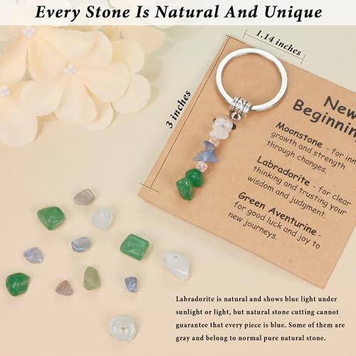 DAYANEY New Beginnings Gifts Nature Crystal Keychain, Coworker Leaving Gifts for Women, Retirement, Graduation, New Job, Divorce and Inspirational Gifts for Women Cute Keychain - Image 4