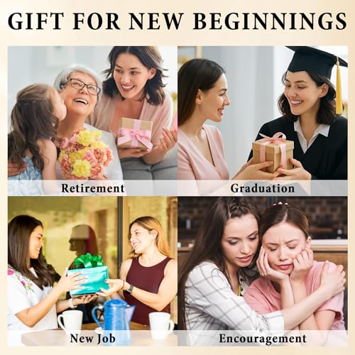 DAYANEY New Beginnings Gifts Nature Crystal Keychain, Coworker Leaving Gifts for Women, Retirement, Graduation, New Job, Divorce and Inspirational Gifts for Women Cute Keychain - Image 3
