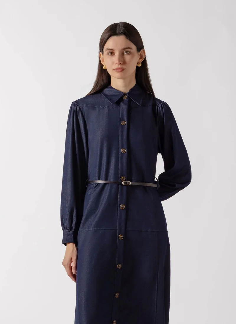 شايبس TENCEL BUTTON FRONT MAXI DRESS