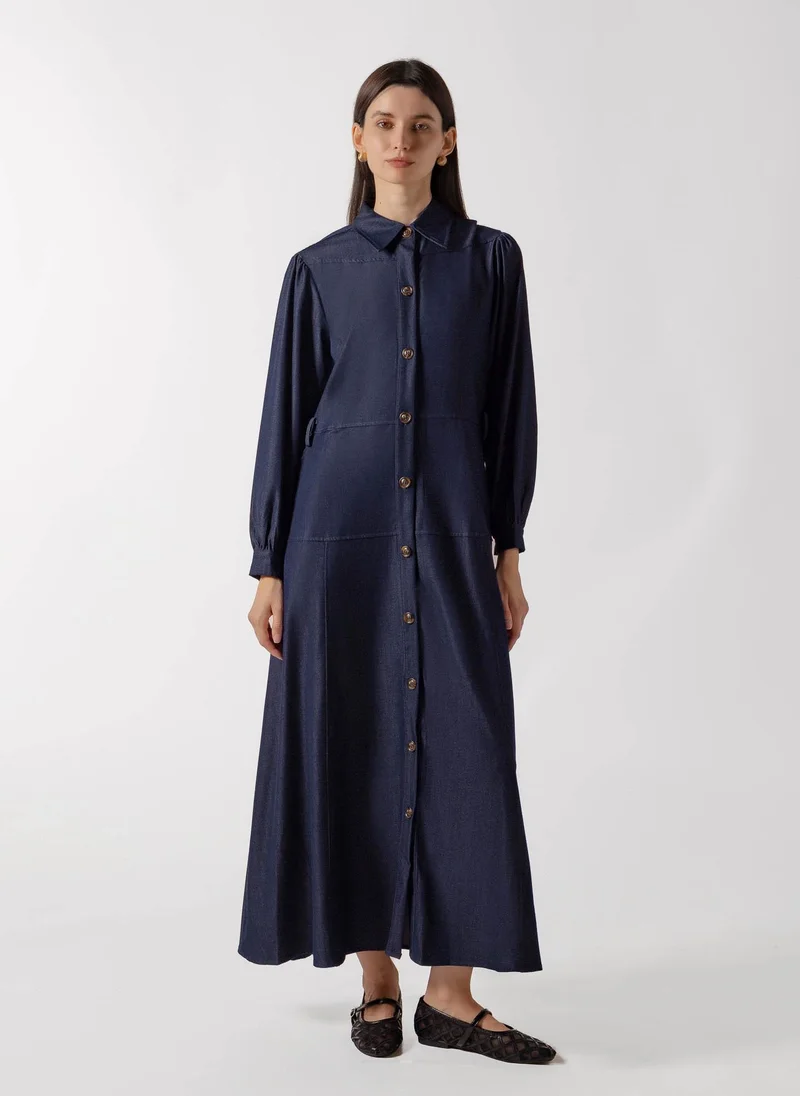 شايبس TENCEL BUTTON FRONT MAXI DRESS