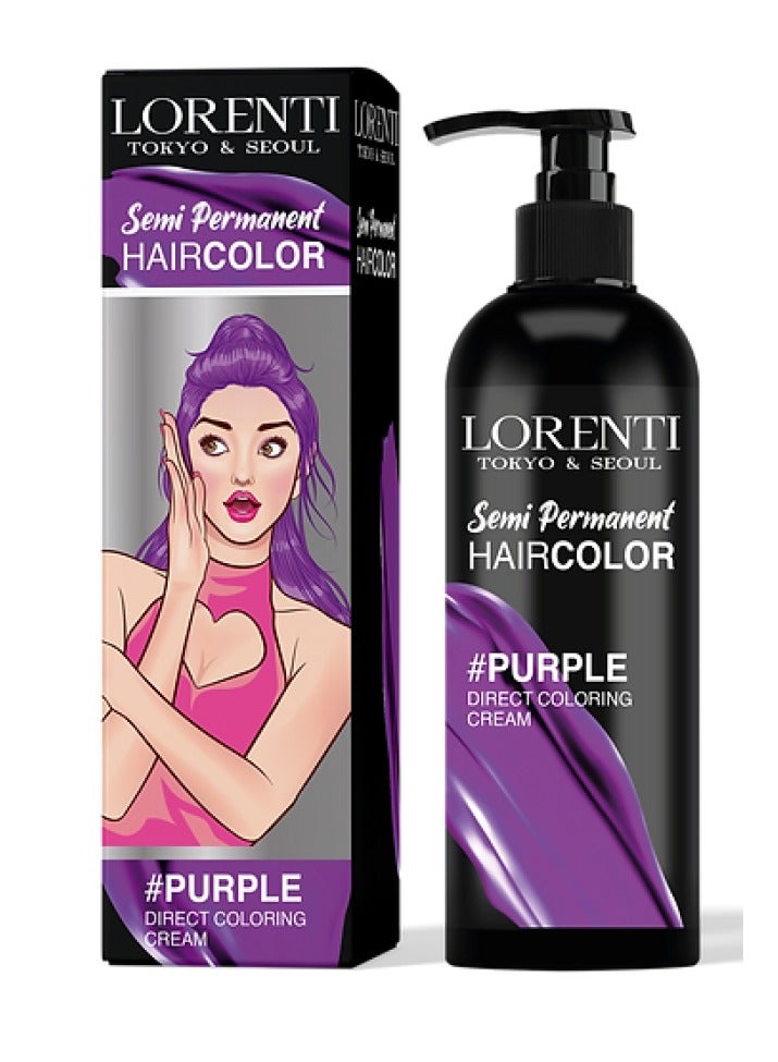 لورنتي صبغة لون شبه دائمة لون موف من لورينتي Lorenti Semi permanent Hair purble - Image 1