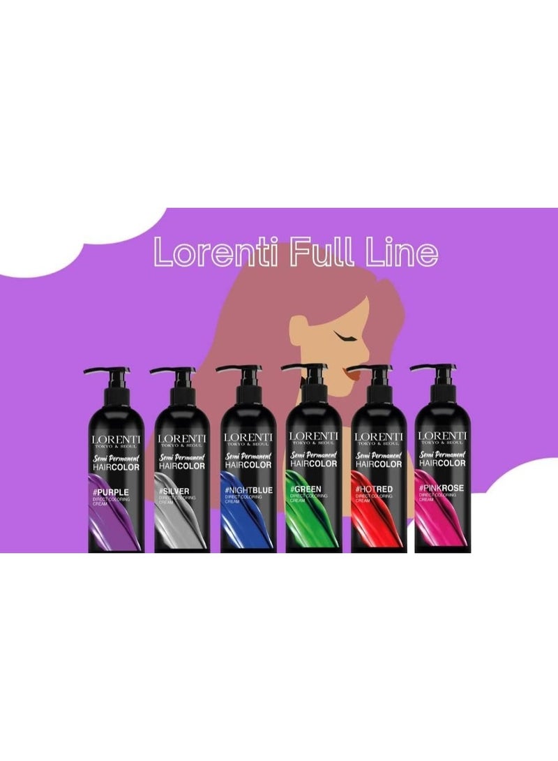 لورنتي صبغة لون شبه دائمة لون موف من لورينتي Lorenti Semi permanent Hair purble - Image 2
