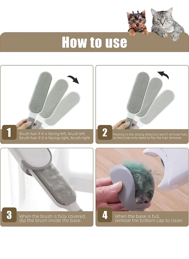 Sweet Life - 2 Lint Removers, Lint Brush, Pet Hair Remover for Clothes, Laundry, Couches, Bed, Car Seats and Fabric, Reusable Lint Cleaner for Dog and Cat, Double- Sided Self Cleaning Tool, Portable for Home and Travel - Image 1