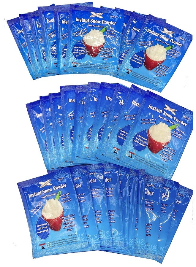 ساينس جَن فن 30 عبوة من الثلج الفوري - مزيج مسحوق الثلج الاصطناعي - لصنع الثلج المزيف، والثلج المثلج، يكفي لصنع حوالي 120 كوبًا - Image 1