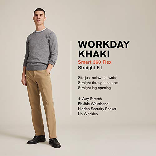Dockers Men's Straight Fit Workday Khaki Smart 360 Flex Pants (Regular and Big & Tall), Storm Grey, 34W x 30L - Image 4