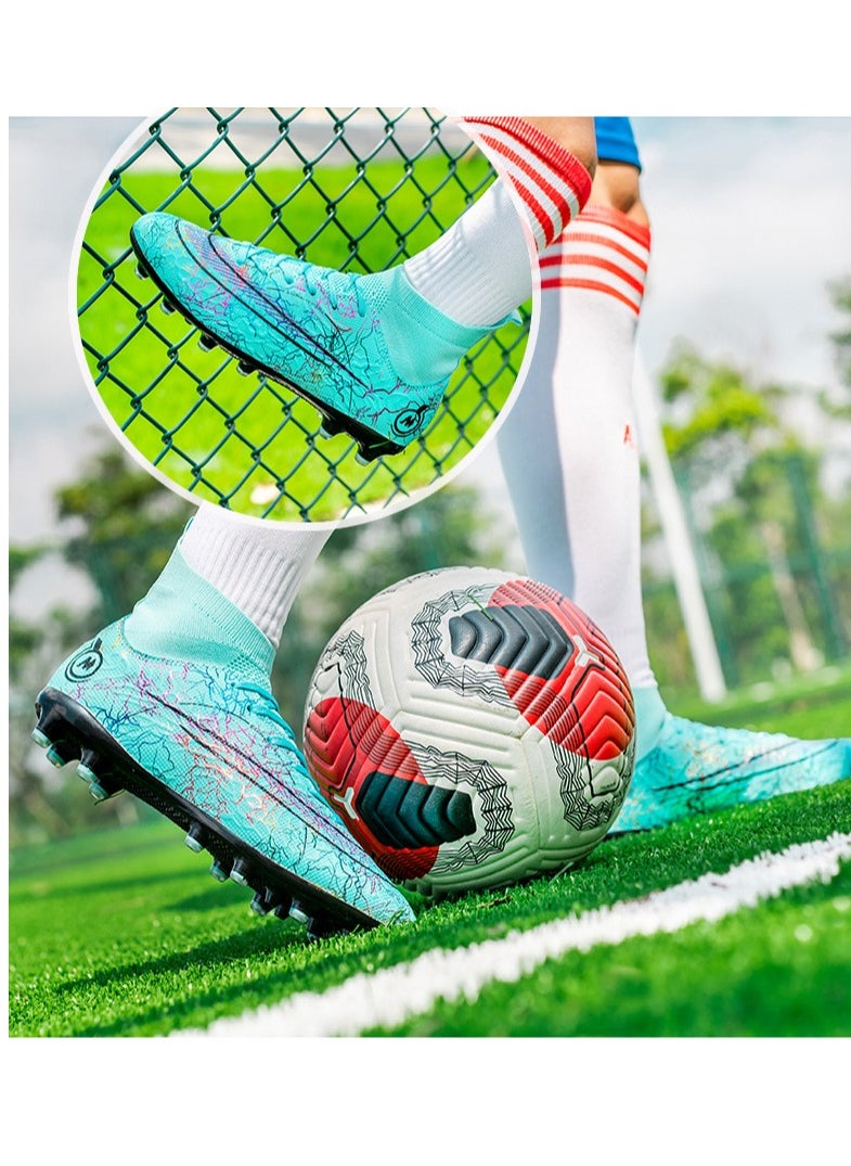 سكت شيكترو أحذية كرة القدم للرجال للاستخدام على الملاعب الصلبة والملاعب الخارجية والداخلية. أحذية كرة القدم المهنية للشباب والفتيان. أحذية كرة القدم للرجال والنساء.  - Image 2