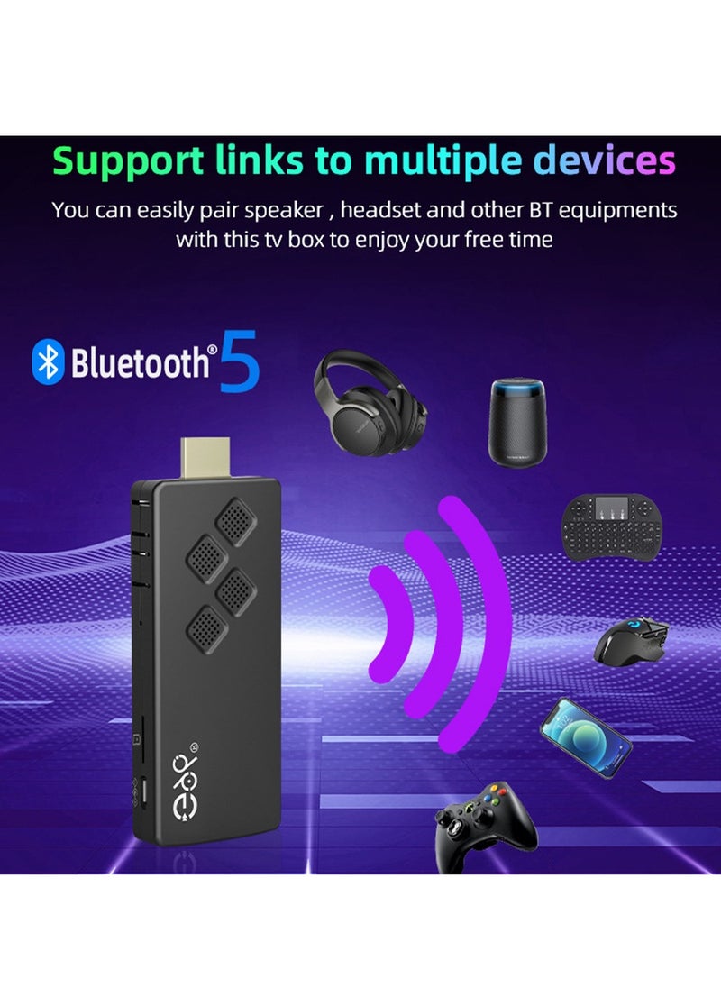 Furtey - Android 13 TV Stick with Remote Control , HD 8K Resolution Ultra HD Streaming Device, Allwinner H313 Bluetooth Streaming Media Player  Web Player , Home Media Player , Internet Set Top TV Box Black - Image 1