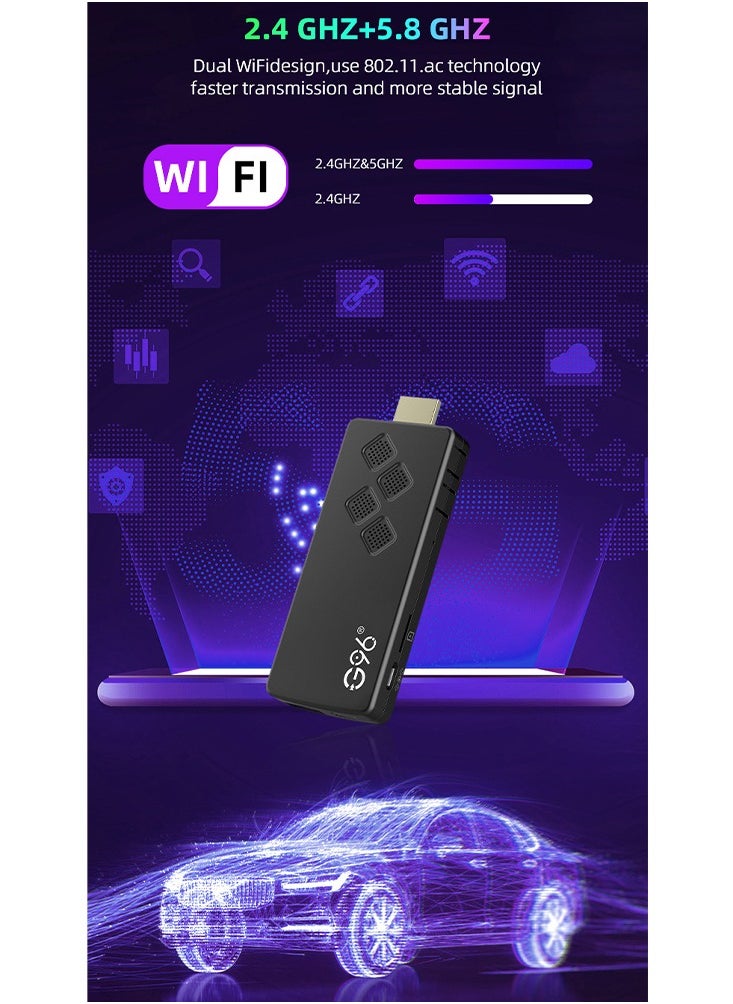 Furtey - Android 13 TV Stick with Remote Control , HD 8K Resolution Ultra HD Streaming Device, Allwinner H313 Bluetooth Streaming Media Player  Web Player , Home Media Player , Internet Set Top TV Box Black - Image 1