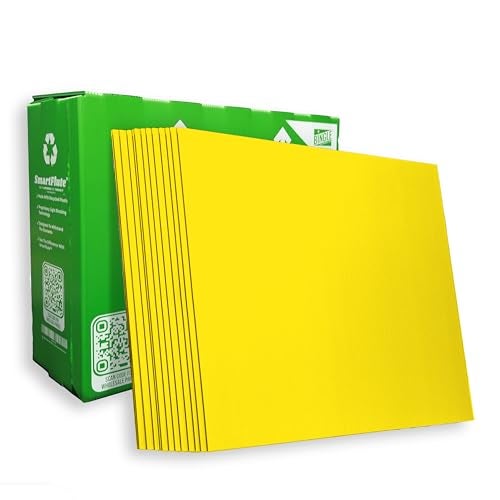 VIBE INK 5-Pack Yellow Blank Yard Signs 24"x18" Fluted-Plastic Waterproof Indoor/Outdoor - Image 1