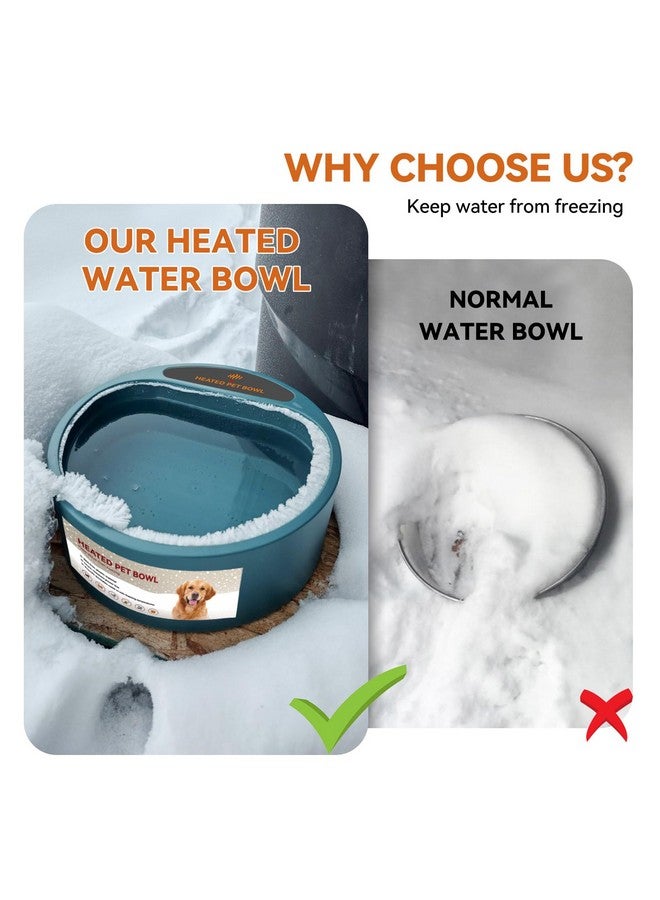NAMSAN Heated Water Bowl for Outdoor Cats, 2.2L Heated Dog Bowl Provides Drinkable Water in Winter, Heated Pet Bowl for Chickens Rabbits Bird Bath, Livestock Thermal-Bowl - Image 3