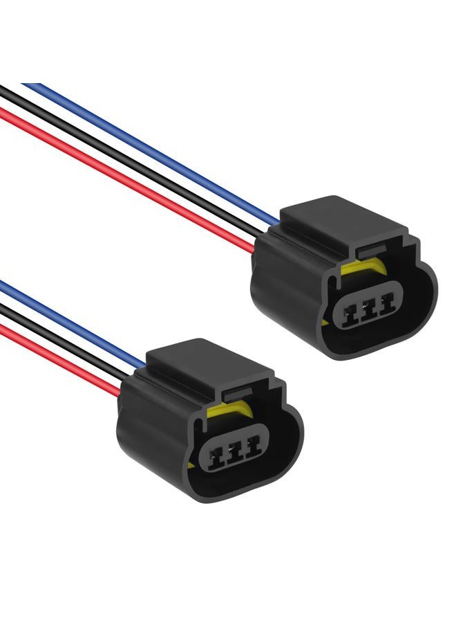 Figpade 2PCS Female Headlight Connector for H13/9008 Bulb,Headlight Wiring Harness for Headlights or Fog Lights Use,Universal Headlight Harness Replacement Car Accessories (Female Socket) - Image 1