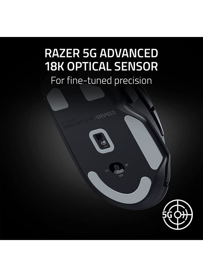 ريزر ماوس الألعاب Basilisk V3 x Hyperspeed، مستشعر بصري متقدم 5G بدقة 18K DPI، حساسية قصوى 18000 DPI، مفاتيح الماوس الميكانيكية Gen-2، وضع Hypershift، أسود | RZ01-04870100-R3G1 - Image 5