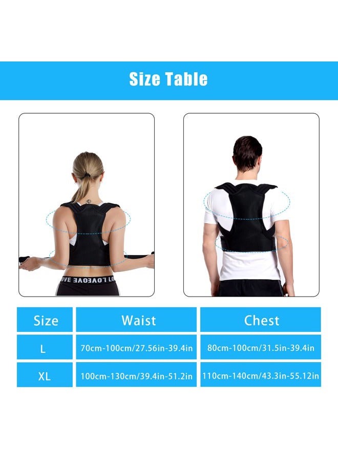 Flylin Posture Corrector for Kids Adjustable Back Straighter with Shoulder Pads Upper Back Posture Brace for Teenagers to Provide Spinal Support Improve Posture and Prevent Slouching (L 27.5"~39.4" in) - Image 3