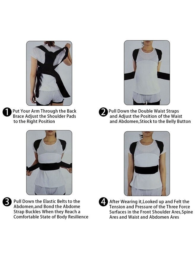 Flylin Posture Corrector for Kids Adjustable Back Straighter with Shoulder Pads Upper Back Posture Brace for Teenagers to Provide Spinal Support Improve Posture and Prevent Slouching (L 27.5"~39.4" in) - Image 5