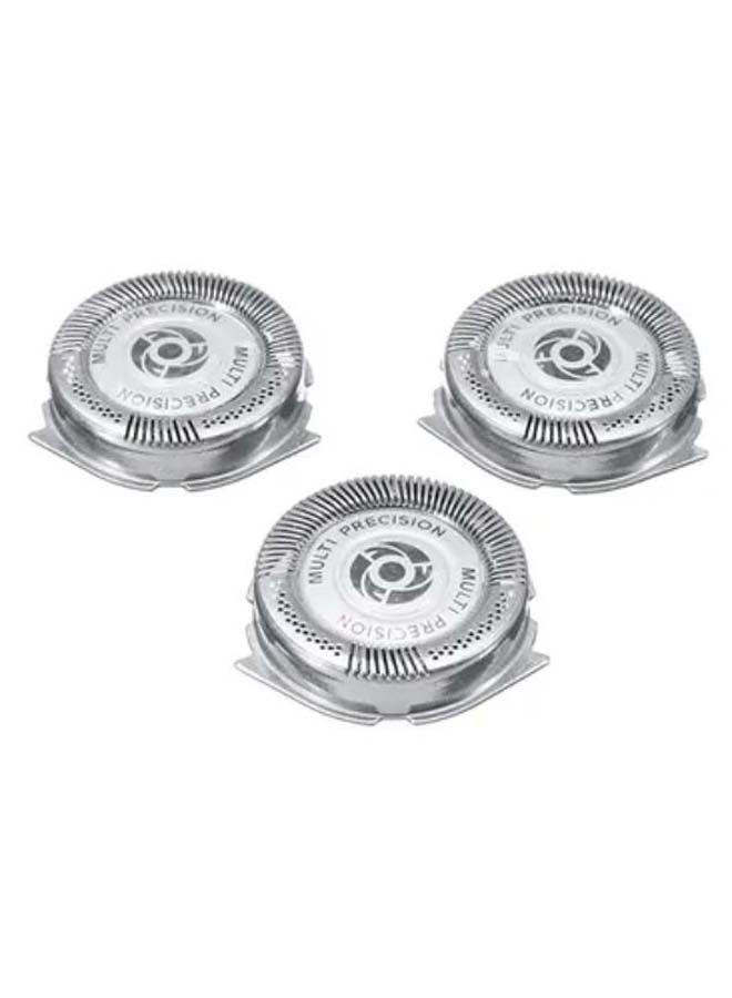 NIBEMINENT 3-Piece Shaver Replacement Cutter Tips For PHILIPS Series 5000 Silver - Image 1