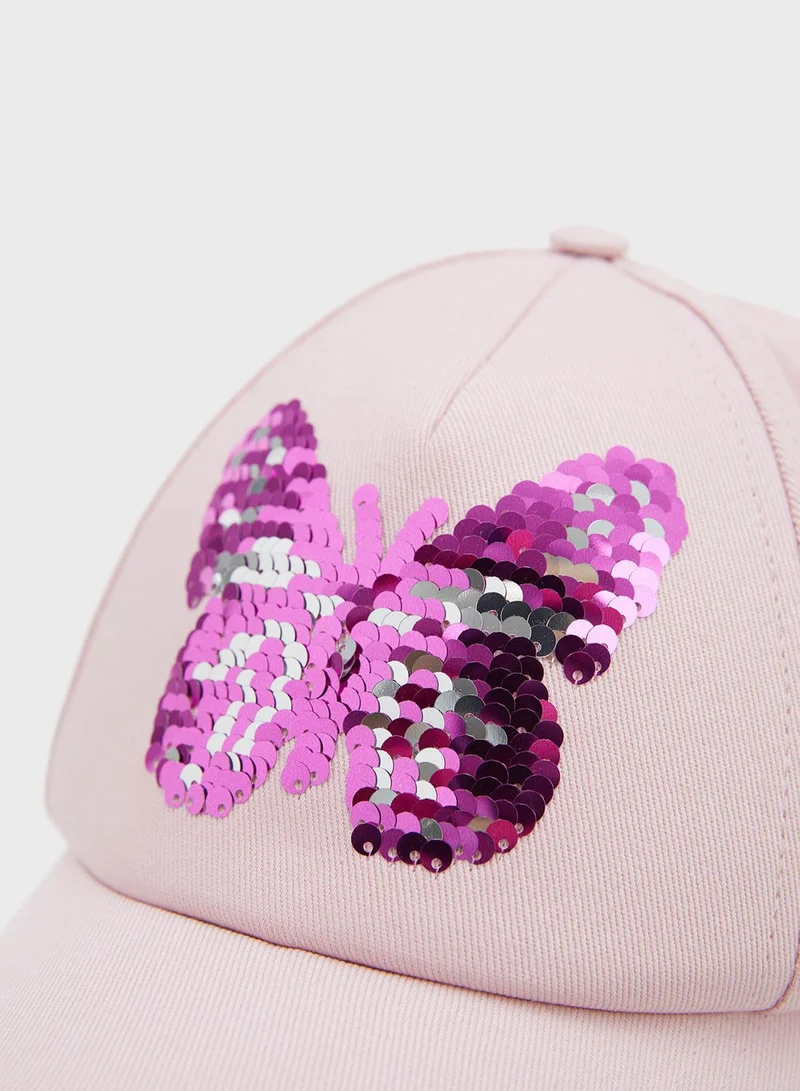 DeFacto Kids Sequined Butterfly Cap