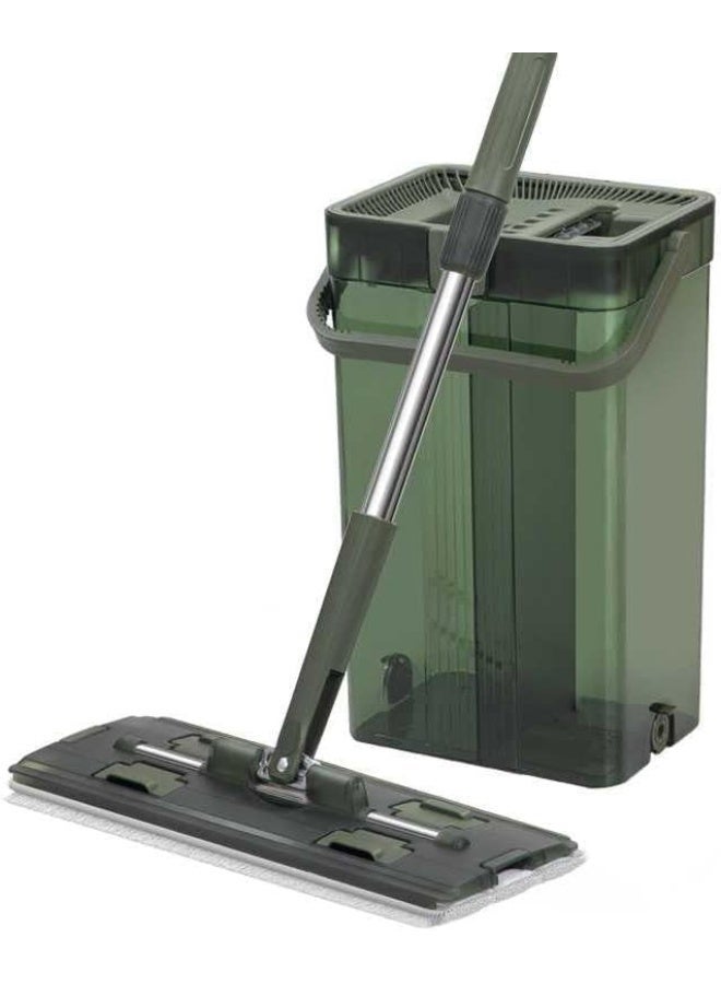 Pure Full Acrylic Mop Bucket  – Double Drain Holes & 2 Spare Parts – 360 Degree Rotation – Durable Clear Design - Image 2