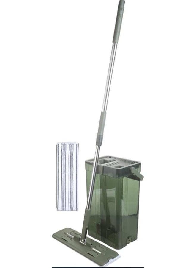 Pure Full Acrylic Mop Bucket  – Double Drain Holes & 2 Spare Parts – 360 Degree Rotation – Durable Clear Design - Image 3
