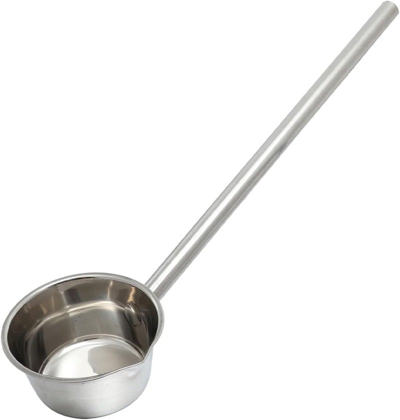 Stainless Steel Water Scoop Long Handle Ladle with Pour Spout 45cm Sturdy Kitchen Watering Spoon for Cooking and Garden Use - Image 1