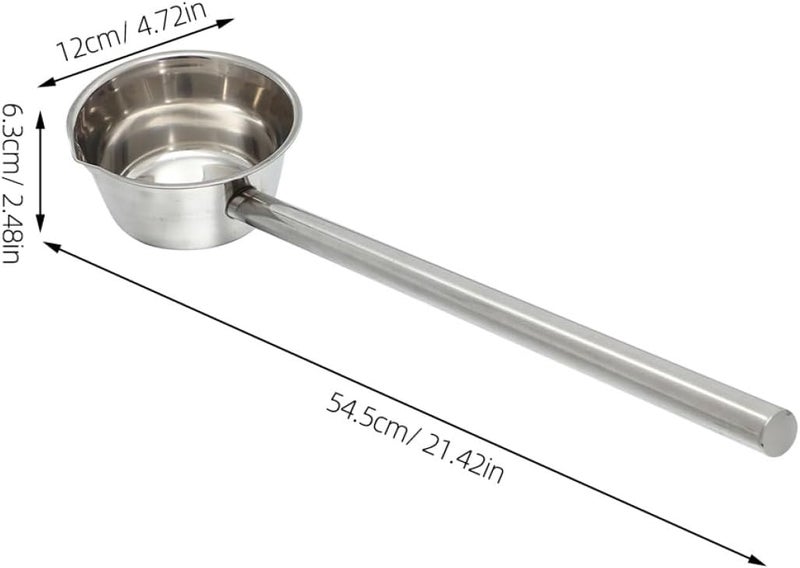 Stainless Steel Water Scoop Long Handle Ladle with Pour Spout 45cm Sturdy Kitchen Watering Spoon for Cooking and Garden Use - Image 2