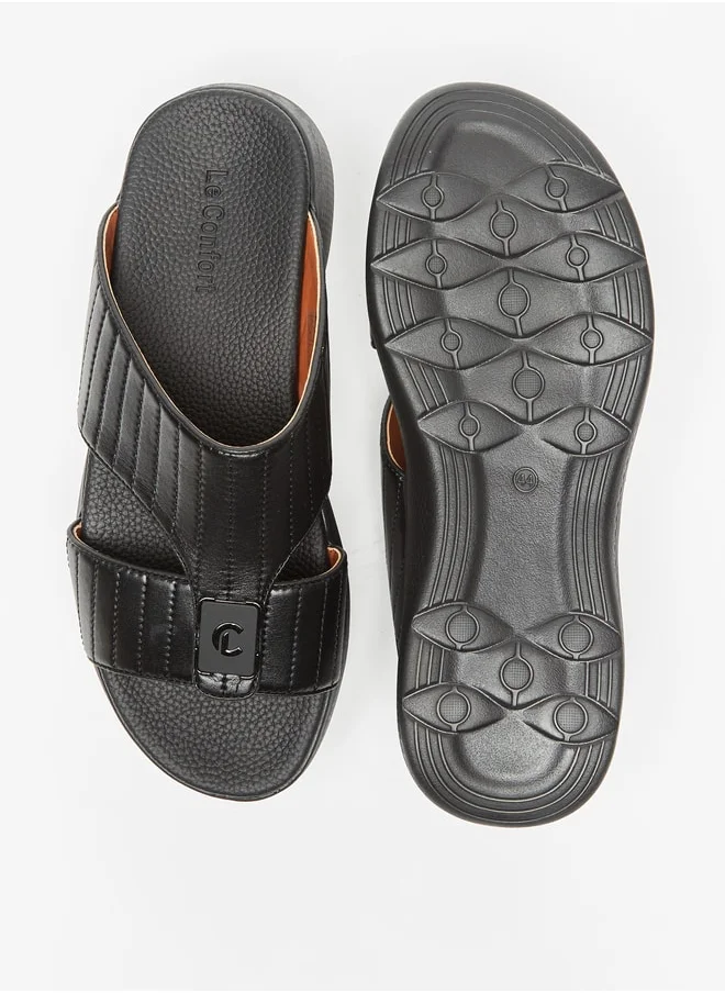 Le Confort Men Textured Slip-On Sandals