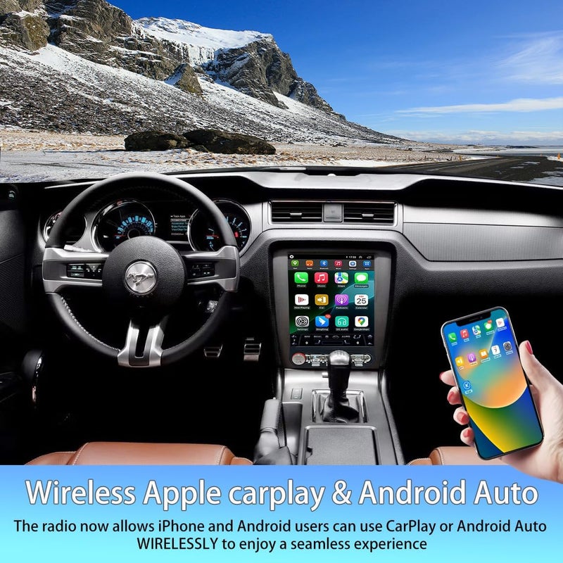 xcarpad Ford Mustang 2010-2014 Car Radio Stereo with GPS Navigation, Wireless Android Auto & CarPlay, 10.4" Vertical Screen - Image 3