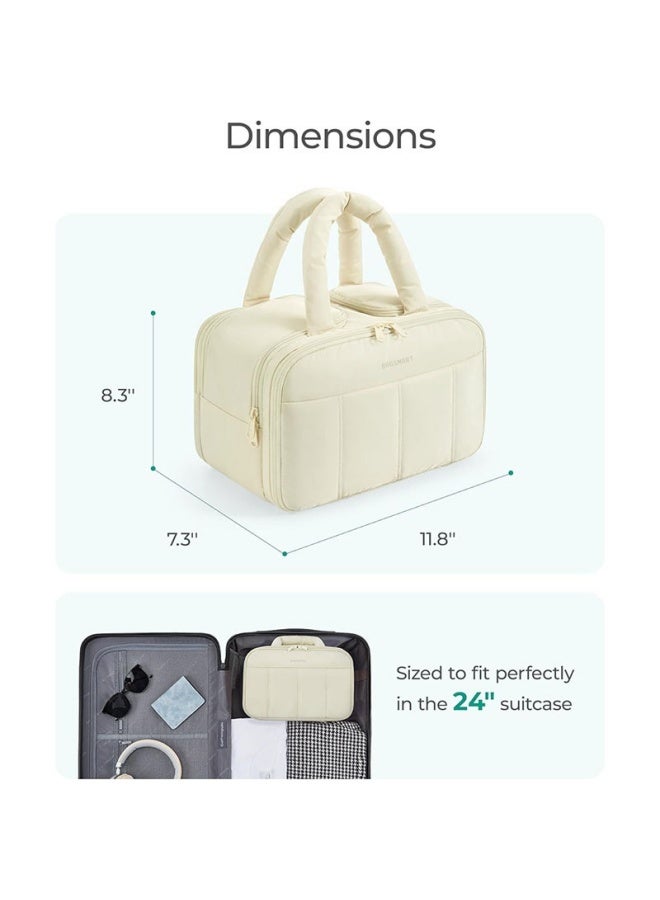 عام حقيبة أدوات الزينة المقاومة للماء خفيفة الوزن ، حقيبة مستحضرات التجميل المحمولة ، مجموعة أدوات الزينة ذات السعة الكبيرة ، حقيبة تخزين السفر - Image 5