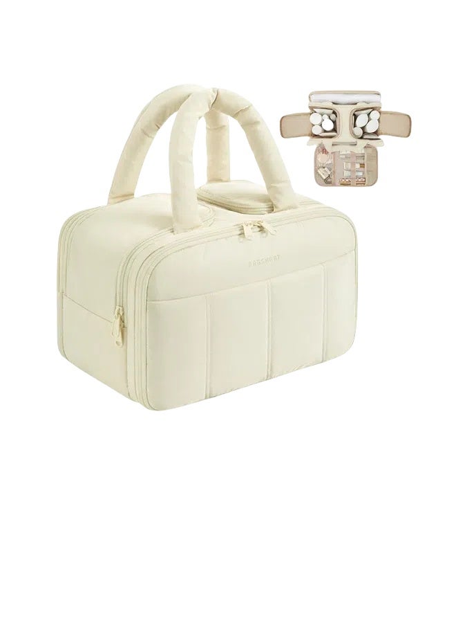 عام حقيبة أدوات الزينة المقاومة للماء خفيفة الوزن ، حقيبة مستحضرات التجميل المحمولة ، مجموعة أدوات الزينة ذات السعة الكبيرة ، حقيبة تخزين السفر - Image 1