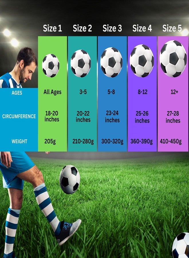 أوليكس (كرة قدم - 74-5 مقاس أفضل كرة ناعمة من مادة PVC للأطفال خفيفة الوزن لكرة القدم للجنسين - المقاس: 5 (قياسي، عبوة من قطعة واحدة، أسود، أبيض) - Image 4