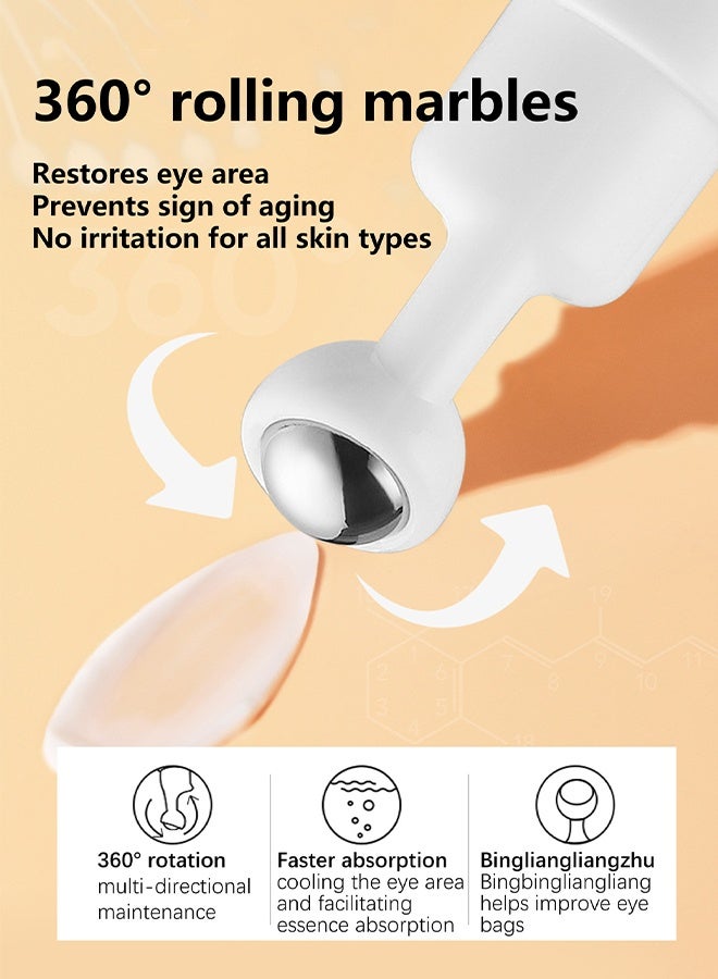 YURHERSU كريم العين الببتيد الحلزون المتقدم - كريم العين المضاد للتجاعيد للهالات السوداء والانتفاخ يقلل الخطوط الدقيقة والتجاعيد باستخدام كهربائي مضاد للشيخوخة علاج تنعيم العناية بالبشرة - Image 3