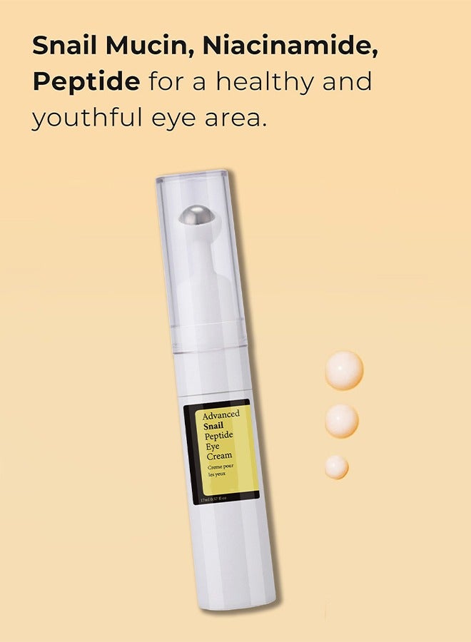 YURHERSU كريم العين الببتيد الحلزون المتقدم - كريم العين المضاد للتجاعيد للهالات السوداء والانتفاخ يقلل الخطوط الدقيقة والتجاعيد باستخدام كهربائي مضاد للشيخوخة علاج تنعيم العناية بالبشرة - Image 2