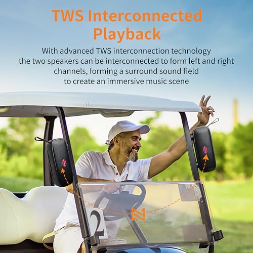 MAGOLFIN Golf Cart Speaker, 40W Dual-Sided 5000mAh Magnetic Bluetooth Speaker for Golf Cart with Premium Sound, IPX7 Waterproof Golf Cart Accessories, Ideal Golf Gifts for Men - Image 2