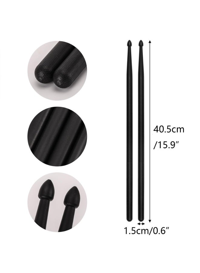 DOUGEI 2 Pairs Nylon Drumsticks 5A Drum Sticks with Anti-slip Handles for Kids Adults Beginners Practice, Cardio Drumming - Image 2