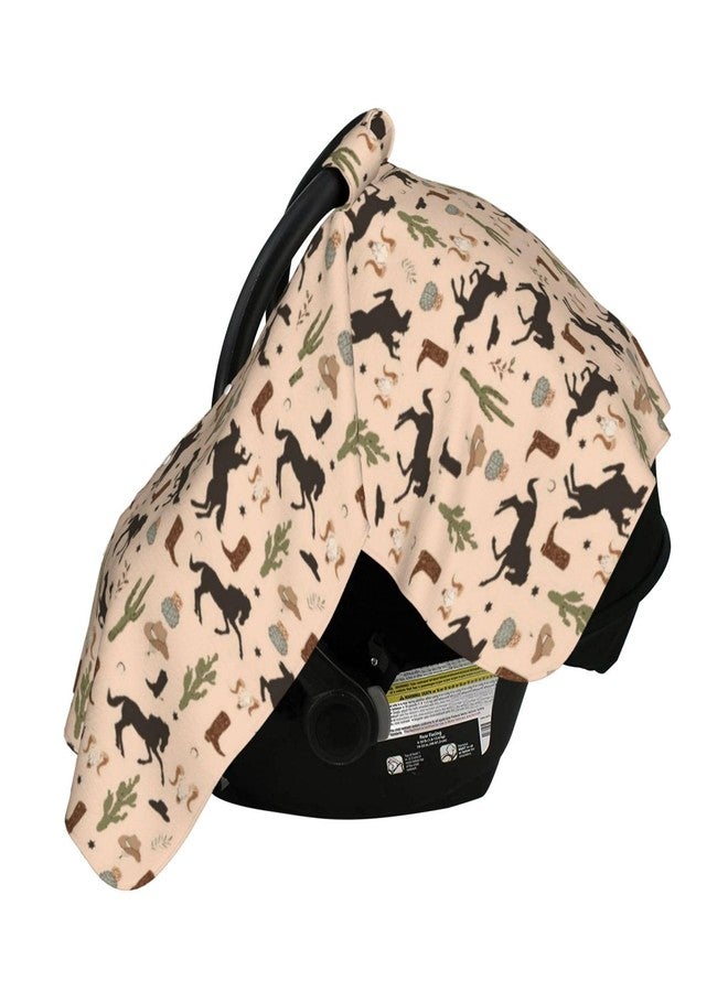 Mcewoel Western Baby Car Seat Canopy Cover, Nursing Cover for Newborn, Western Baby Stuff Stroller Cover for All Seasons - Image 2